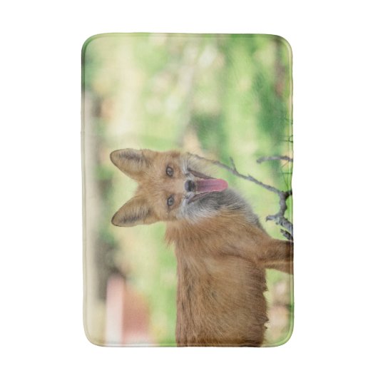 Mama Fox im Hudson Valley Badematte (Vorderseite Vertikal)