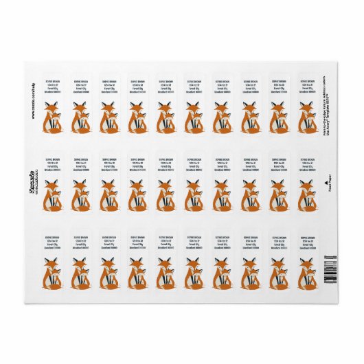 Mama Fox Woodland Animals Rücksendeadresse (Vorne)