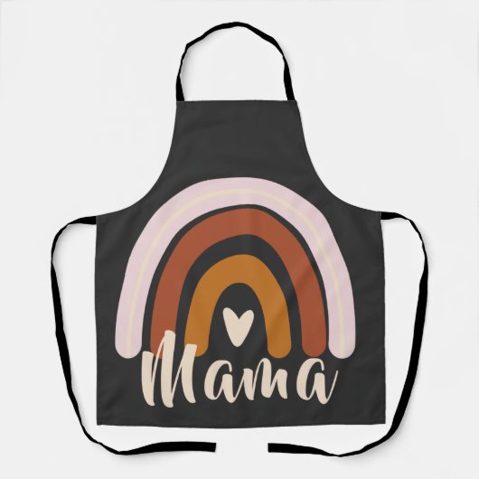 Mama - Frauen Regenbogen-Mama Schürze (Vorderseite)