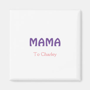 Mama frohe Mutter retro lila Namenstext vint Magnet