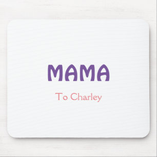 Mama frohe Mutter retro lila Namenstext vint Mousepad