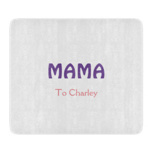 Mama frohe Mutter retro lila Namenstext vint Schneidebrett