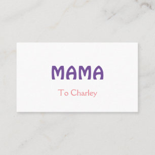 Mama frohe Mütter Retro Lila Namenstext Vint Visitenkarte