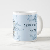 Mama Frohe Weihnachten Blaue Kerzen Spezialität Ta Jumbo-Tasse (Vorderseite Rechts)