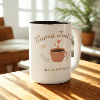 Mama Fuel Co. Cozy Coffee Mom Design Zweifarbige Tasse