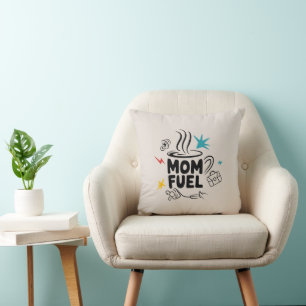 Mama Fuel Kissen - Funny Coffee Lover Geschenk für