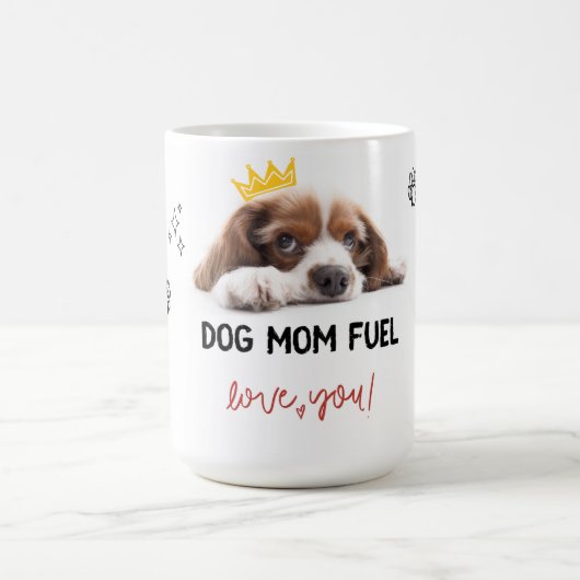 Mama Fuel - Niedliche Welpe Tasse mit Pfauen und H (Mittel)