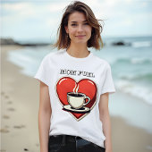 Mama Fuel - Retro Style Herz und Kaffee T-Shirt