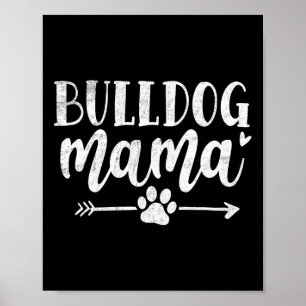 Mama Fun English Bulldog Hund Mama Mütter Poster