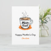 Mama | Funny Coffee Lover Mamas Muttertag Karte (Stehend Vorderseite)