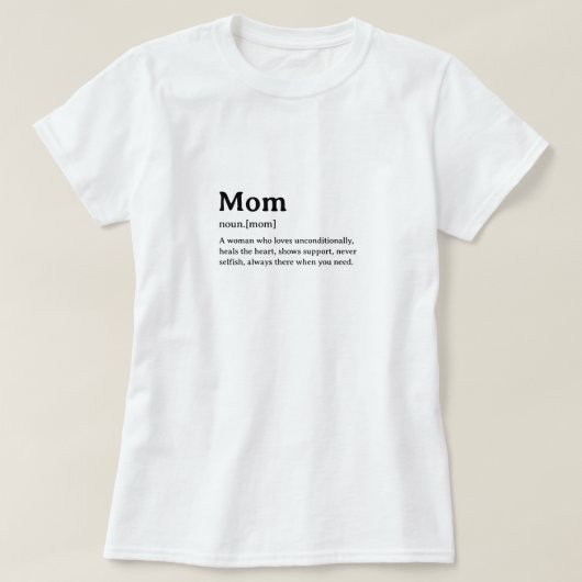 Mama Funny Dictionary Definition T-Shirt (Design vorne)