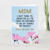 Mama Funny Quote Blume BlumenMuttertag Karte (Vorderseite)
