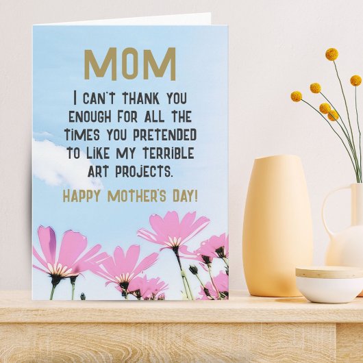 Mama Funny Quote Blume BlumenMuttertag Karte