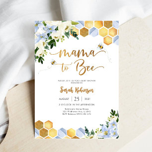 Mama für Bee Baby Shower Einladung