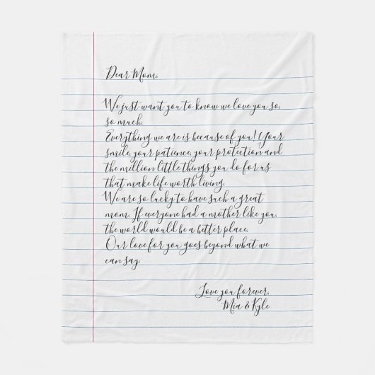 Mama für benutzerdefinierte Handgeschriebene Skrip Fleecedecke (Vorderseite)