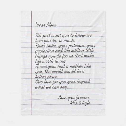 Mama für benutzerdefinierte Handgeschriebene Skrip Fleecedecke (Vorderseite)