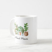 Mama für beste Pflanze Wasserfarben Kaffeetasse (Vorderseite Links)