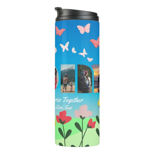 Mama für den individuellen Schmetterling Thermosbecher (Nach rechts gedreht)