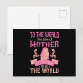 Mama - Für die Welt bist du Mutter Postkarte (Vorne/Hinten)