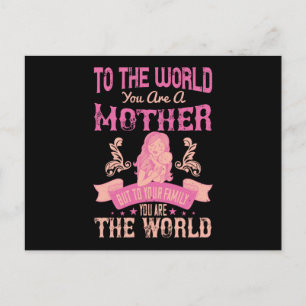 Mama - Für die Welt bist du Mutter Postkarte