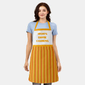 Mama für einfaches Orange Stripe Zuhause Cooking S Schürze (Getragen)