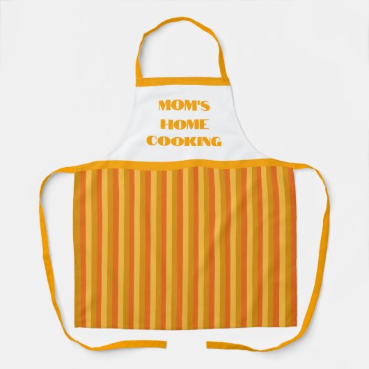 Mama für einfaches Orange Stripe Zuhause Cooking S Schürze (Vorderseite)