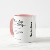 Mama für Hunde Benutzerdefiniertes 2-seitig benutz Tasse (Vorderseite Links)