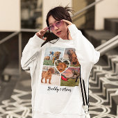 Mama für Hunde Custom 5 Foto Collage Grid & Heart Sweatshirt