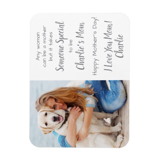 Mama für Hunde Foto Muttertag Magnet (Vertikal)