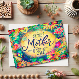 Mama für Ihre Familie Sie sind der Weltpreis Karte