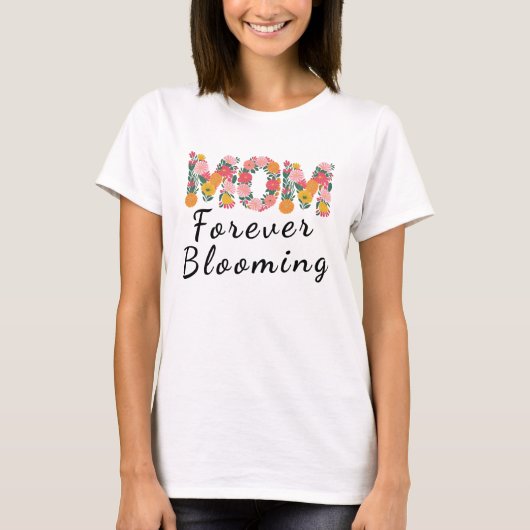 MAMA für immer blühender T - Shirt von Frauen - Bl (Vorderseite)