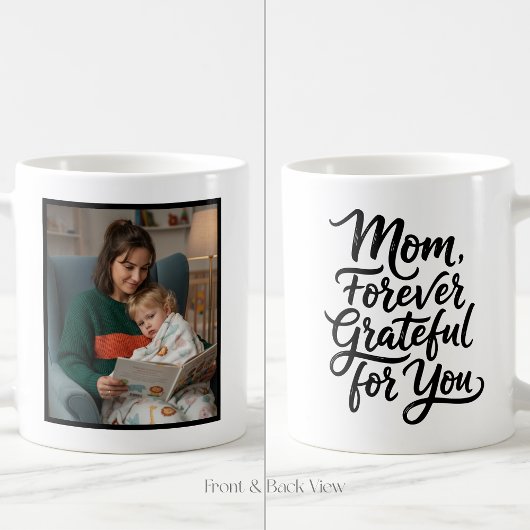 Mama für immer dankbar Soft Script 1 Foto Kaffeetasse