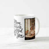 Mama für immer dankbar Soft Script 2 Foto Kaffeetasse (VorderseiteRechts)
