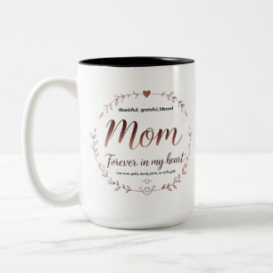 Mama - Für immer im Herzen   Gedenkgeschenk mit zw Zweifarbige Tasse