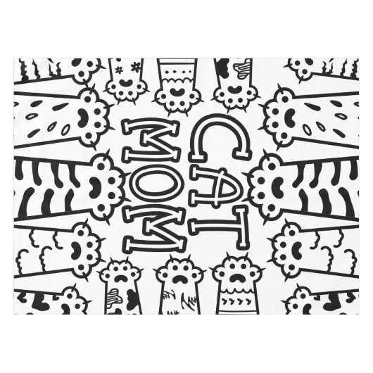 Mama für Katzen Tischdecke (Vorderseite (Horizontal))