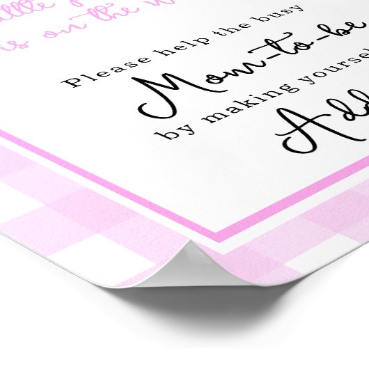 Mama für Kürbisbogenbrücke Babydusche Poster (Ecke)