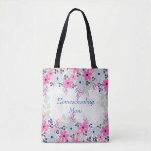 Mama für lila Blumenunterricht Tasche