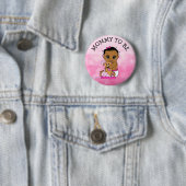 Mama für Mädchen als Kinderdusche Button (Beispiel)