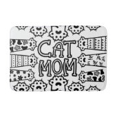 Mama für Schwarz/Weiß-Katzen - Druckdesign Badematte (Vorderseite)