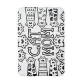 Mama für Schwarz/Weiß-Katzen - Druckdesign Badematte (Vorderseite Vertikal)