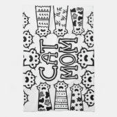 Mama für Schwarz/Weiß-Katzen - Druckdesign Geschirrtuch (Vertikal)