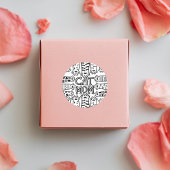 Mama für Schwarz/Weiß-Katzen - Druckdesign Runder Aufkleber