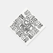 Mama für Schwarz/Weiß-Katzen - Druckdesign Serviette (Ecke)