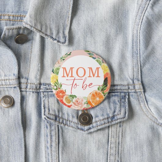 Mama für tropisches Zitrusfrüchte-Brautparty Button (Beispiel)