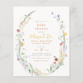 Mama für Wildblume Boho Girl Babydusche (Vorderseite)