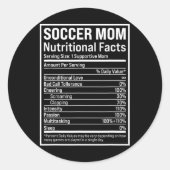 Mama Fußball Mama Ernährung Funny Mütter Runder Aufkleber (Vorderseite)