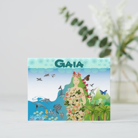 Mama Gaia Postkarte (Stehend Vorderseite)