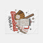 Mama Game Day Vibes Mütter Day Women Baseball Mama Fleecedecke (Vorderseite (Horizontal))