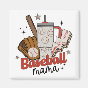 Mama Game Day Vibes Mütter Day Women Baseball Mama Magnet