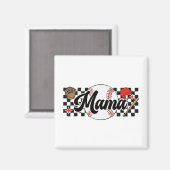 Mama Game Day Vibes Mütter Day Women Baseball Mama Magnet (Vorderseite/Rückseite)